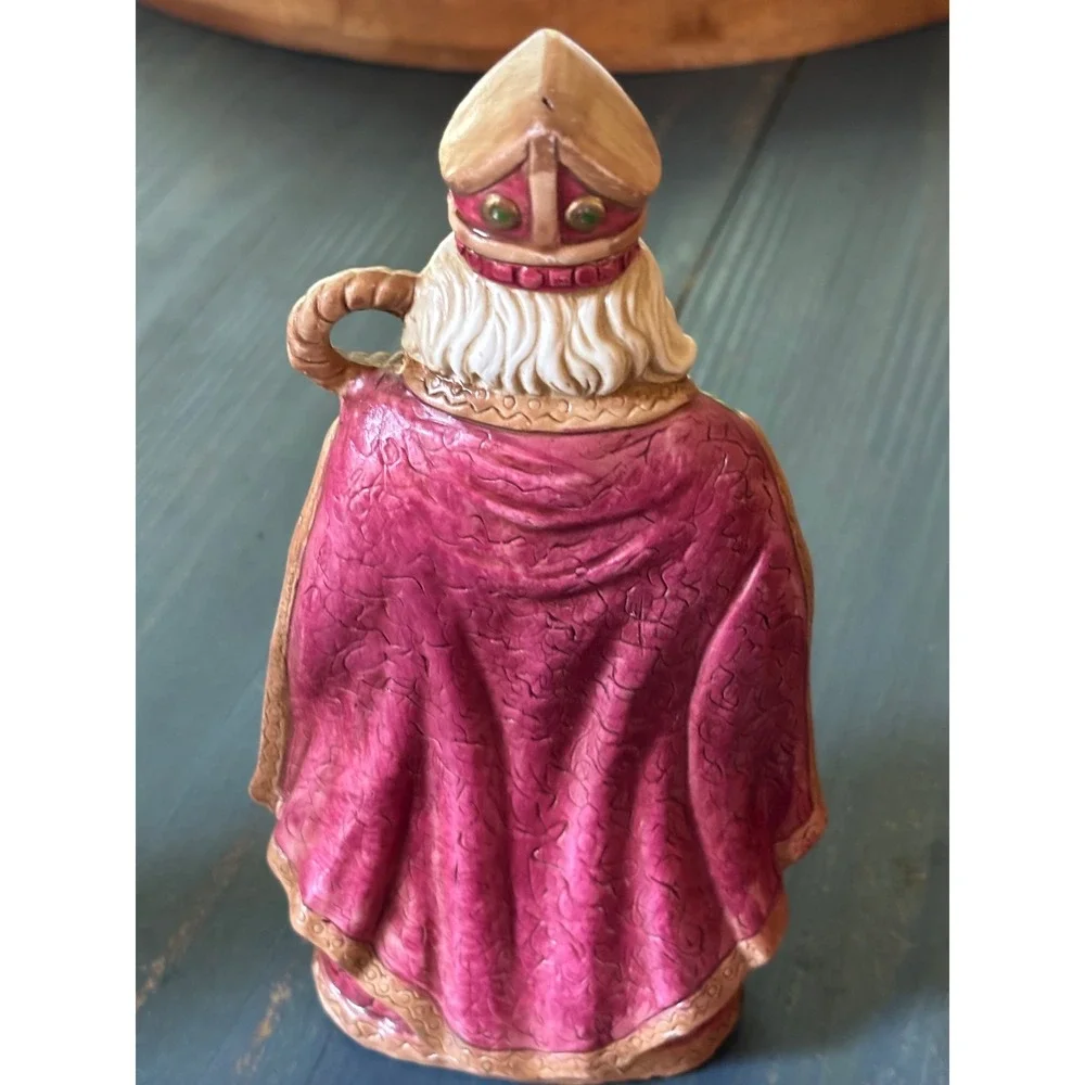 Brinns 1992 Vitg. Santa Claus Father Christmas Figurines Set of 3 Ceramic Decor